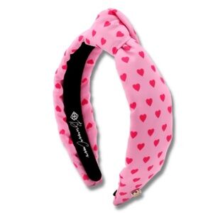 Brianna Cannon Valentine Pink 🩷 Heart Printed Headband Adult Sized 🩷 NWT
